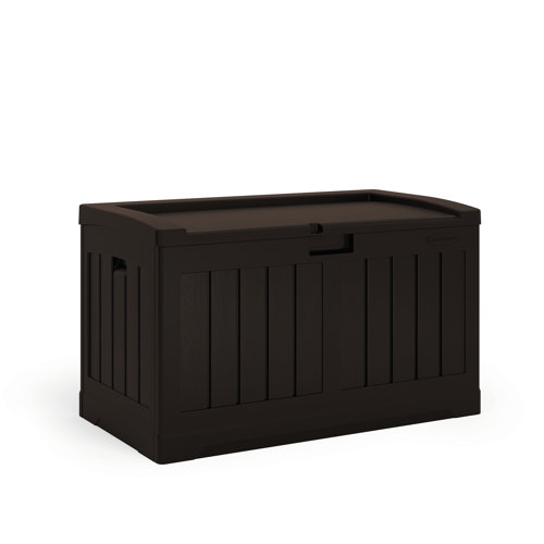 Suncast 50 Gallons Gallon Water Resistant Resin Lockable Deck Box in